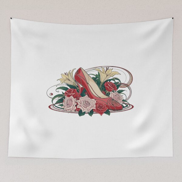 Item preview, Watercolor Red Rose Shoe Oversized  designed and sold by HullJhamer.