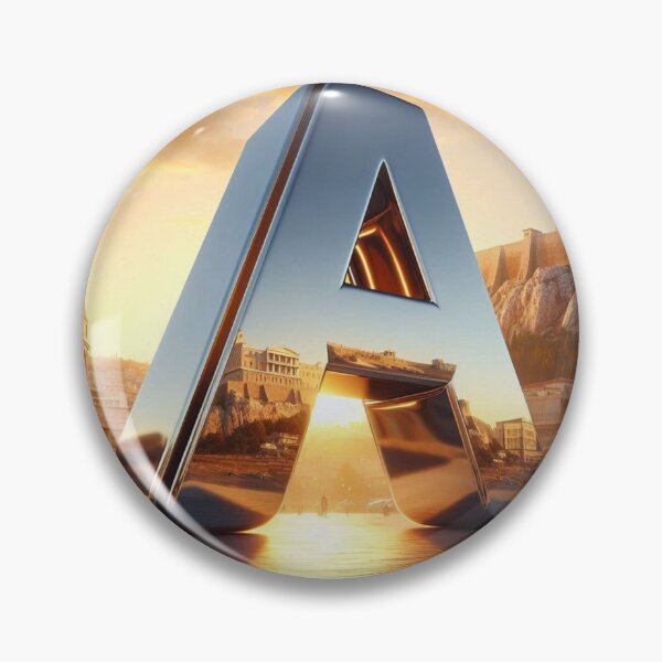 Item preview, Athens-Inspired Letter A Design – Minimalist Cityscape Art for Travel Lovers | AI Graphic for Apparel & Accessories designed and sold by knalpot-design.