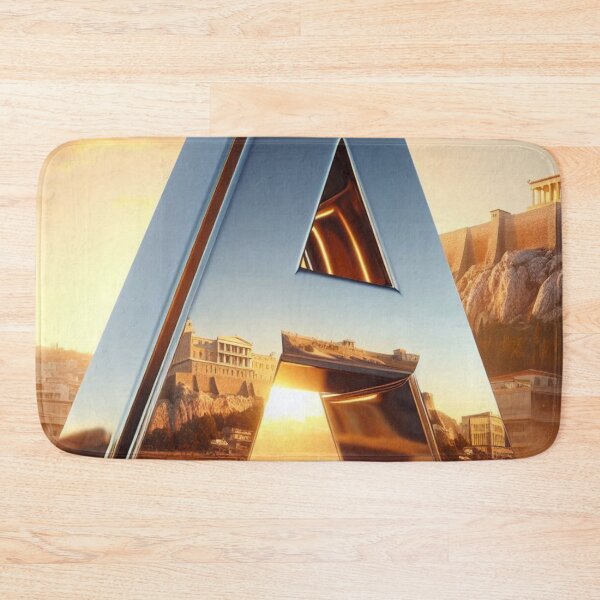 Item preview, Athens-Inspired Letter A Design – Minimalist Cityscape Art for Travel Lovers | AI Graphic for Apparel & Accessories designed and sold by knalpot-design.