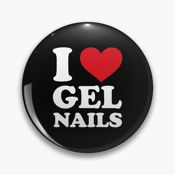 Item preview, I Love Gel Nails ❤️ Minimal Red Heart Design white text designed and sold by EmeraldeaArt.
