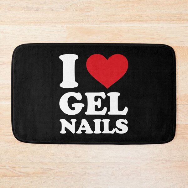Item preview, I Love Gel Nails ❤️ Minimal Red Heart Design white text designed and sold by EmeraldeaArt.