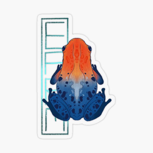 Item preview, Orange and Blue Poison Dart Frog designed and sold by birdworm.