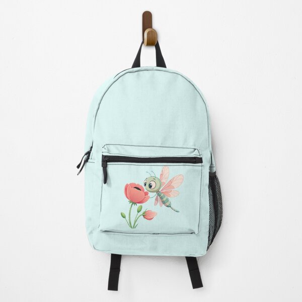 Item preview, Colorful Baby Dragonfly Near a Flower (v03) designed and sold by artSchip.