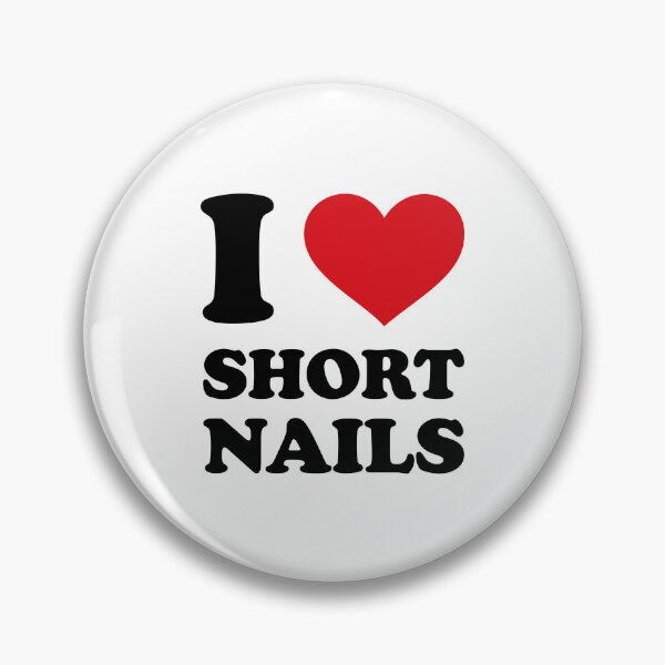 Item preview, I ❤️ Short Nails – Minimal Red Heart Design designed and sold by EmeraldeaArt.