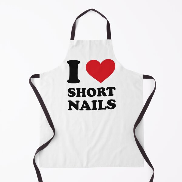 Item preview, I ❤️ Short Nails – Minimal Red Heart Design designed and sold by EmeraldeaArt.