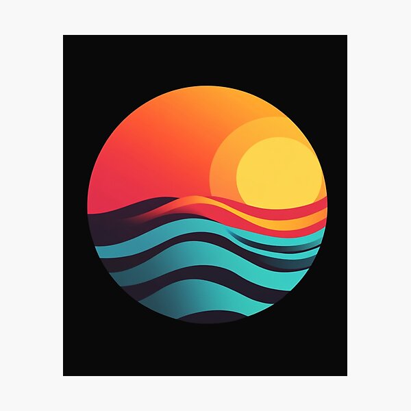 Aperçu de l'œuvre sunset graphic créée et vendue par Elite Print Studio.