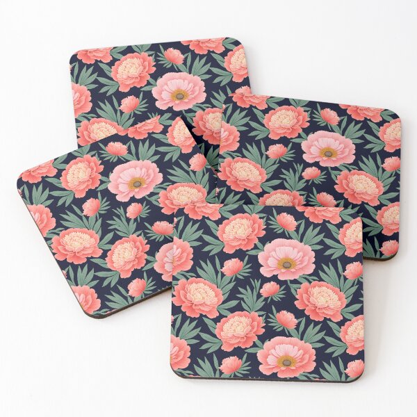 Item preview, Miniature Peony Night Bloom - Endless Floral Pattern designed and sold by Ajay Creative Studio.