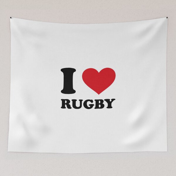 Item preview, I ❤️ Rugby – Black Text Red Heart Design designed and sold by EmeraldeaArt.