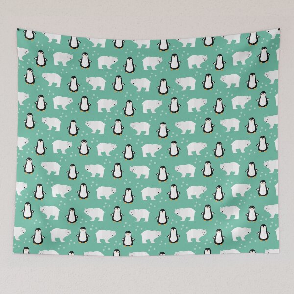 Item preview, Arctic adventures on blue designed and sold by reneesillus.