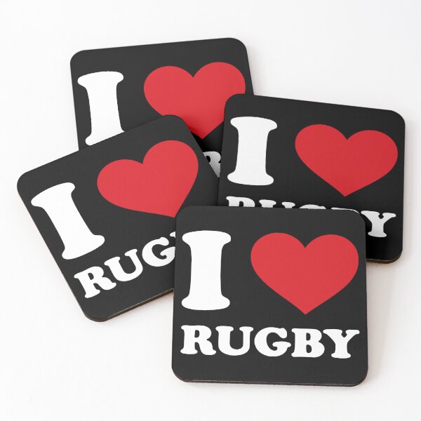 Item preview, I ❤️ Rugby – White Text Red Heart Design designed and sold by EmeraldeaArt.