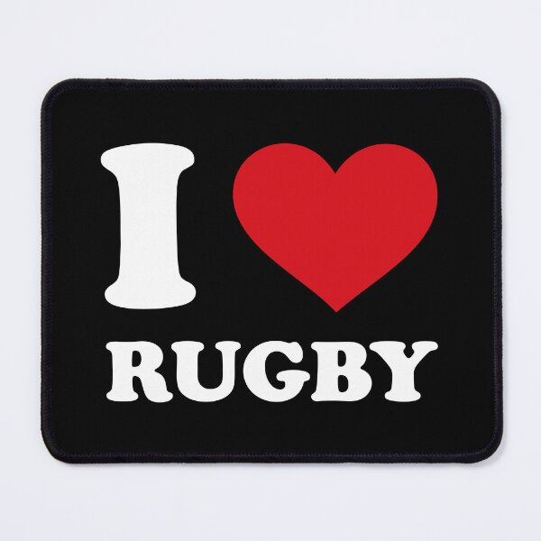 Item preview, I ❤️ Rugby – White Text Red Heart Design designed and sold by EmeraldeaArt.