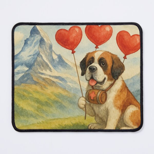 Item preview, St. Bernard in front of the Matterhorn designed and sold by Mauswohn.