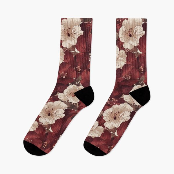 Item preview, Burgundy and Ivory Flowers designed and sold by CoolPixels.