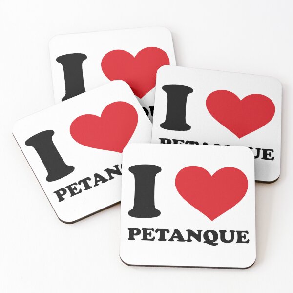 Item preview, I ❤️ Petanque – Black Text Red Heart Design designed and sold by EmeraldeaArt.