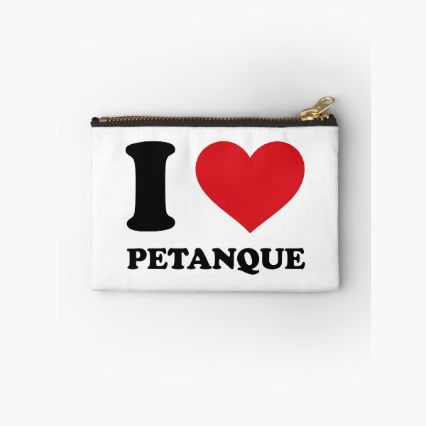 Item preview, I ❤️ Petanque – Black Text Red Heart Design designed and sold by EmeraldeaArt.