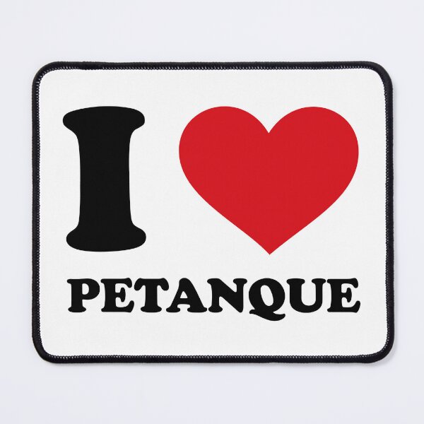 Item preview, I ❤️ Petanque – Black Text Red Heart Design designed and sold by EmeraldeaArt.