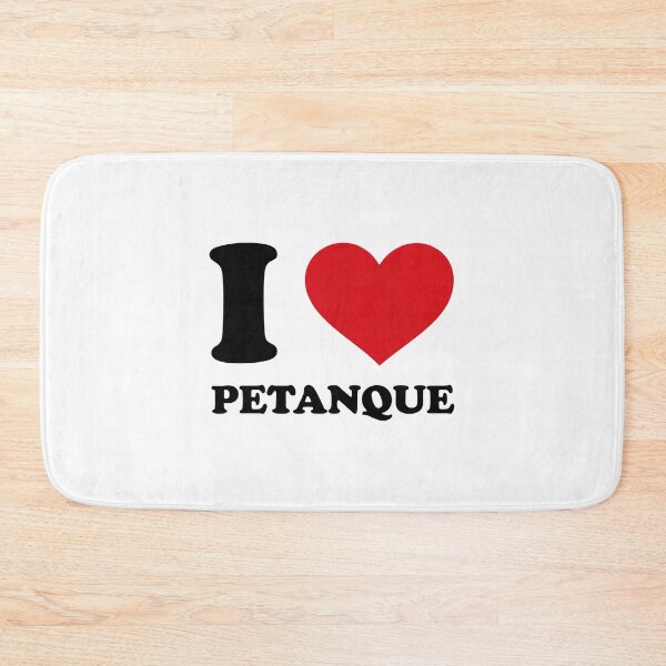 Item preview, I ❤️ Petanque – Black Text Red Heart Design designed and sold by EmeraldeaArt.