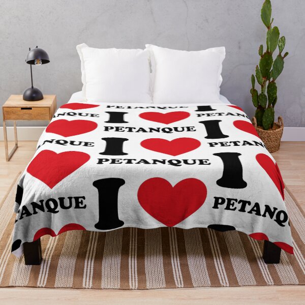 Item preview, I ❤️ Petanque – Black Text Red Heart Design designed and sold by EmeraldeaArt.