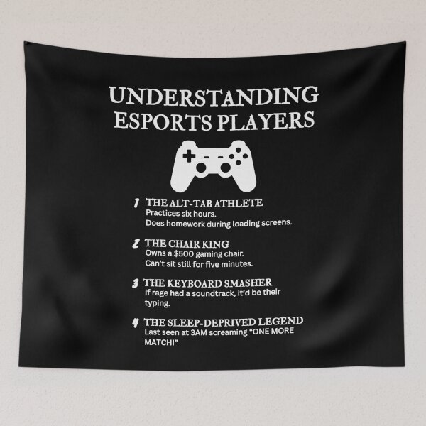 Item preview, Understanding eSports Players – Funny Competitive Gaming Definitions – Black designed and sold by PsyFlow35.