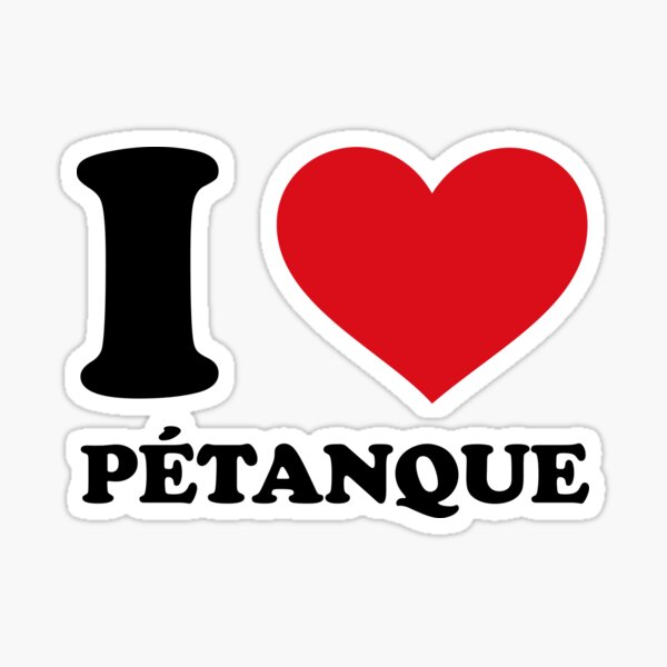 Item preview, I ❤️ Pétanque – Bold Minimal Statement designed and sold by EmeraldeaArt.