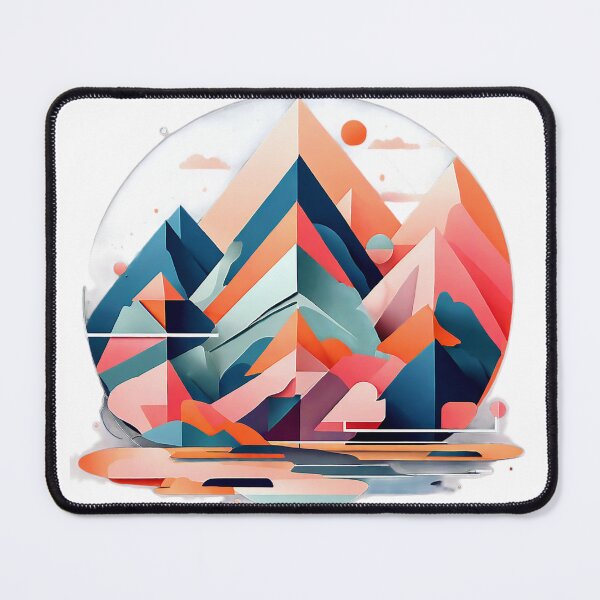 Item preview, Abstract Mountain Reflections in Circle designed and sold by SketchNStyle.