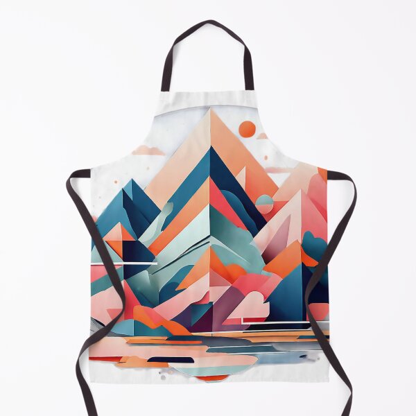 Item preview, Abstract Mountain Reflections in Circle designed and sold by SketchNStyle.