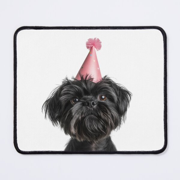 Item preview, Cute Affenpinscher dog with Party Hat Birthday Celebration designed and sold by LazyOwlStore.