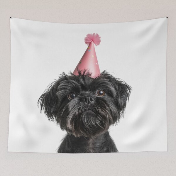 Item preview, Cute Affenpinscher dog with Party Hat Birthday Celebration designed and sold by LazyOwlStore.