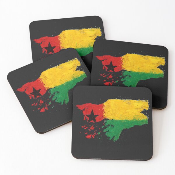 Item preview, Painted Guinea-Bissau flag designed and sold by ilakz.