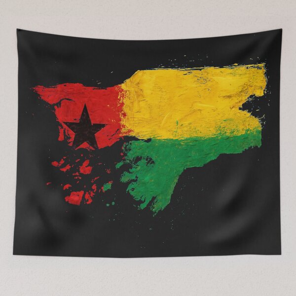 Item preview, Painted Guinea-Bissau flag designed and sold by ilakz.