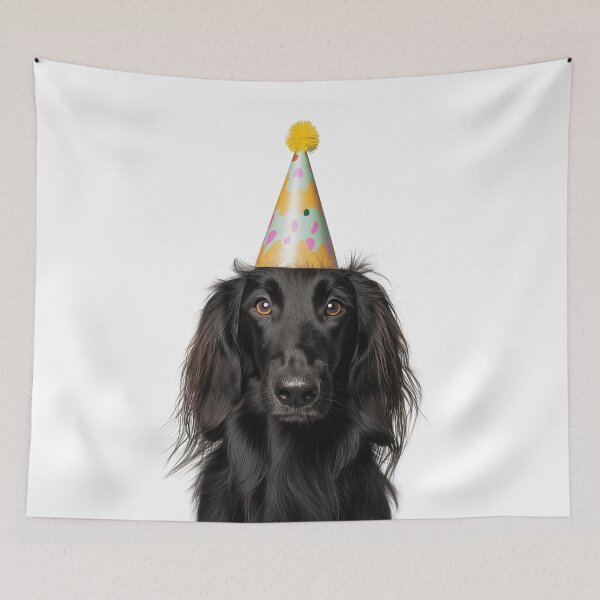 Item preview, Cute Afghan Hound dog with Party Hat Birthday Celebration designed and sold by LazyOwlStore.