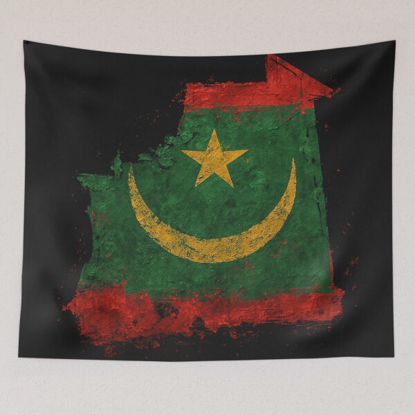Item preview, Painted Mauritania flag designed and sold by ilakz.