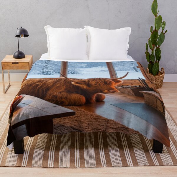 Item preview, Highland cow fireplace designed and sold by Md1982.