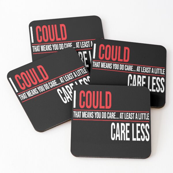 Item preview, "I Could Care Less – Sarcastic Grammar Humor Tee – Ironic Apathy Design"   designed and sold by DG-ShopLT.