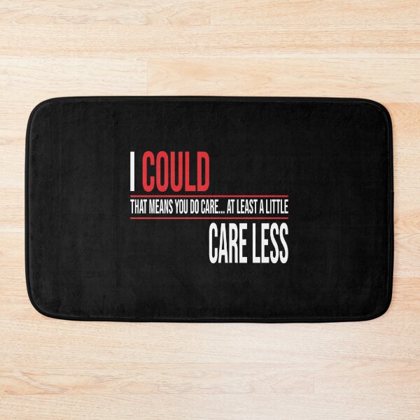 Item preview, "I Could Care Less – Sarcastic Grammar Humor Tee – Ironic Apathy Design"   designed and sold by DG-ShopLT.