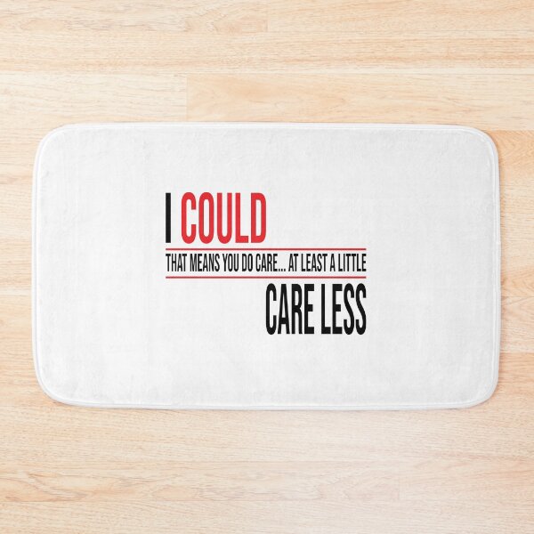 Item preview, "I Could Care Less – Sarcastic Grammar Humor Tee – Ironic Apathy Design"   designed and sold by DG-ShopLT.