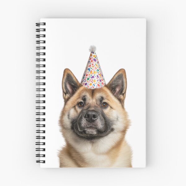 Item preview, Cute Akita dog with Party Hat Birthday Celebration designed and sold by LazyOwlStore.