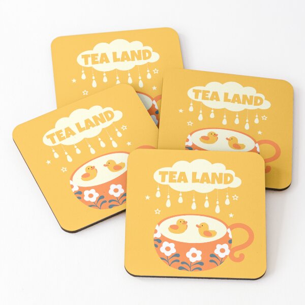 Item preview, Tea Land: Rainy Skies & Happy Ducks designed and sold by Tulip Creators by This Definition.