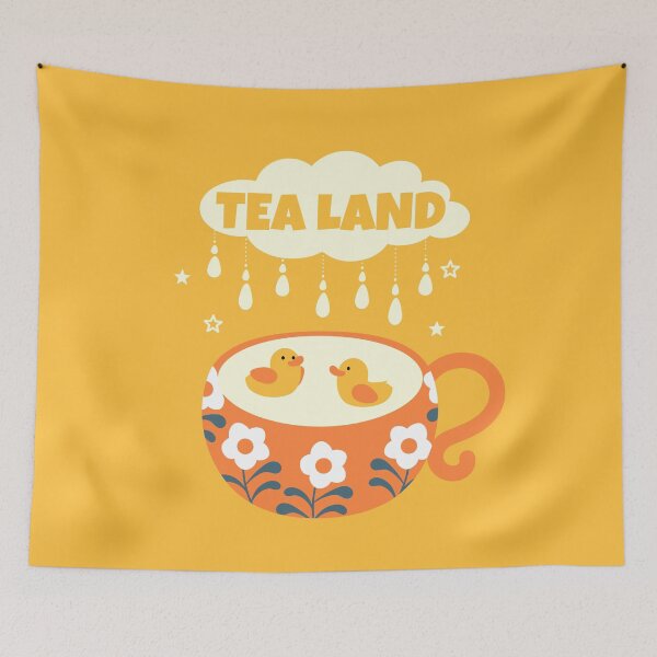 Item preview, Tea Land: Rainy Skies & Happy Ducks designed and sold by Tulip Creators .