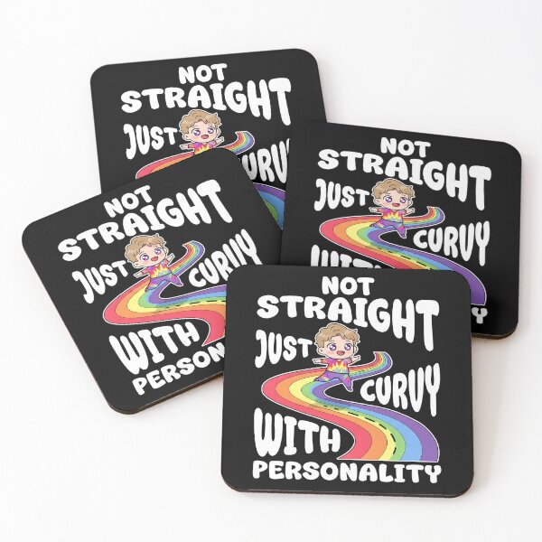 Item preview, NOT STRAIGHT, JUST CURVY WITH PERSONALITY - LGBTQA+ GIFT designed and sold by KEF Custom.