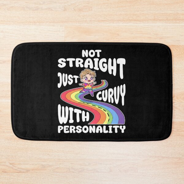 Item preview, NOT STRAIGHT, JUST CURVY WITH PERSONALITY - LGBTQA+ GIFT designed and sold by KEF Custom.