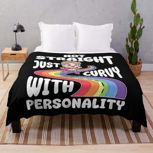 Item preview, NOT STRAIGHT, JUST CURVY WITH PERSONALITY - LGBTQA+ GIFT designed and sold by KEF Custom.