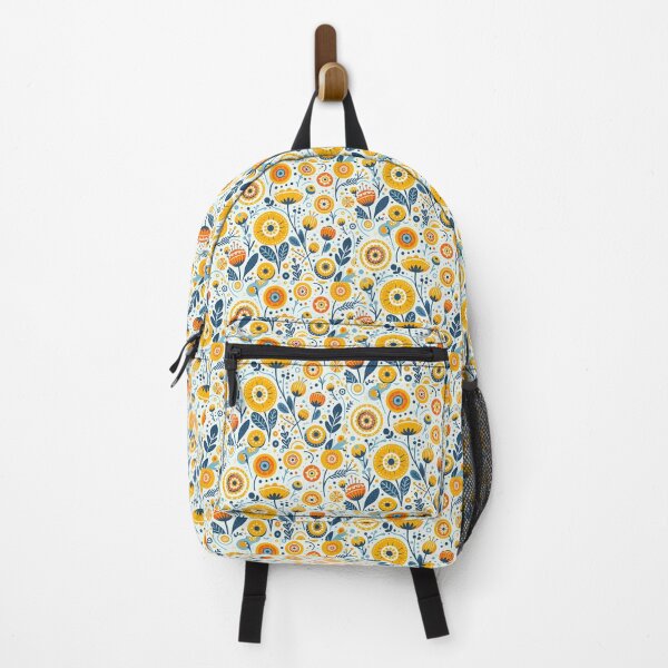 Item preview, Scandinavian Folk Art Colourful Sunflower Pattern by heidiannemorris © designed and sold by FOLK ART FUSION by heidiannemorris.