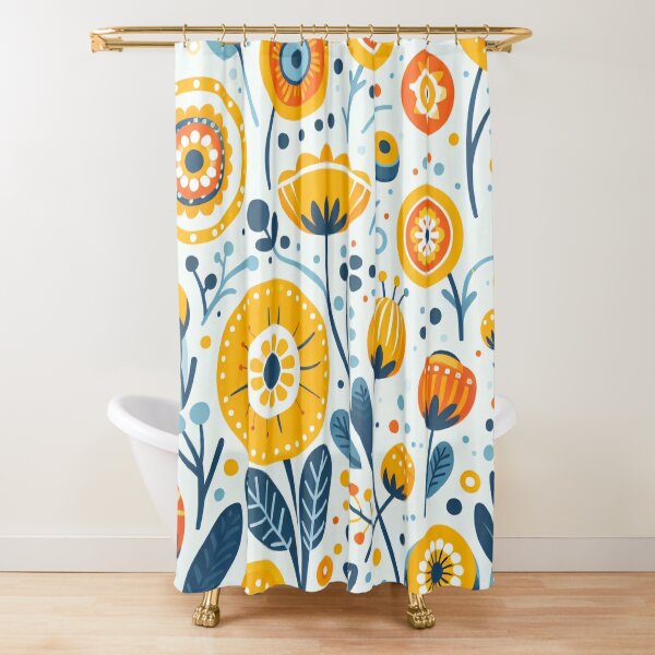 Item preview, Scandinavian Folk Art Colourful Sunflower Pattern by heidiannemorris © designed and sold by FOLK ART FUSION by heidiannemorris.