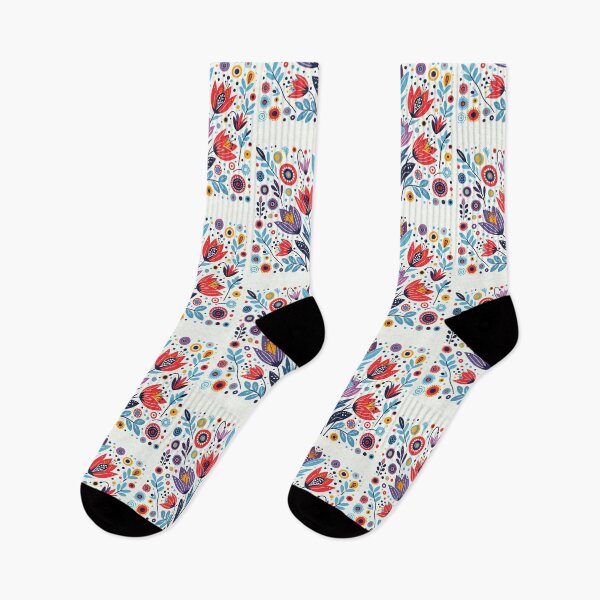 Item preview,  Scandinavian Folk Art Colourful Tulips and Flowers by heidiannemorris © designed and sold by FOLK ART FUSION by heidiannemorris.