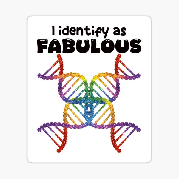 Aperçu de l'œuvre JE M'IDENTIFIE COMME FABULEUX - CADEAU LGBTQA+ créée et vendue par KEF Custom.