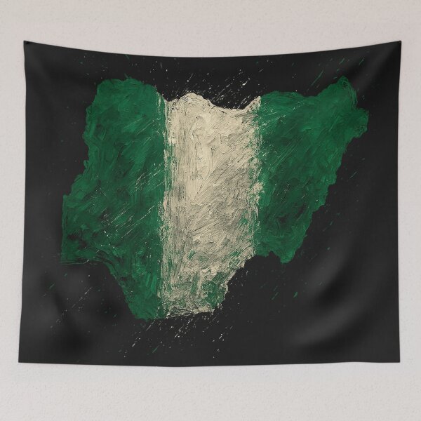 Item preview, Painted Nigerian flag designed and sold by ilakz.