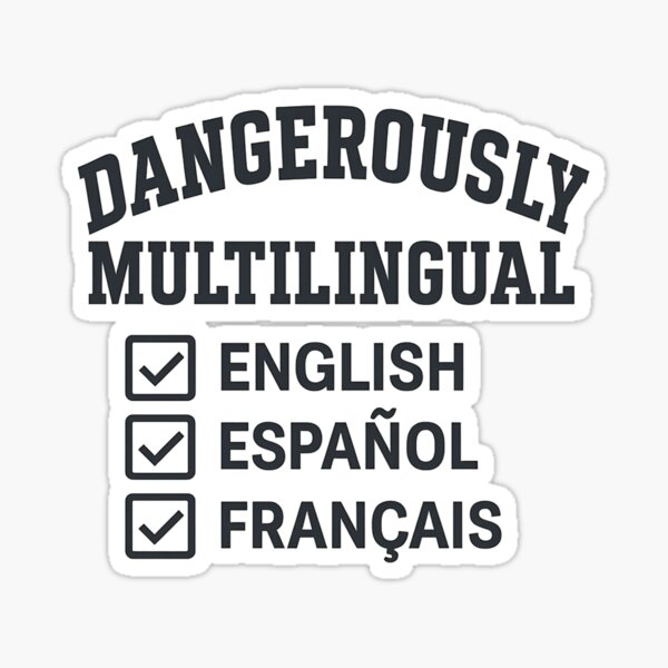 Item preview, Dangerously Multilingual Polyglot | Funny Language Learner designed and sold by Fable Tee.