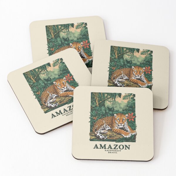 Item preview, A Vintage Travel Illustration of Amazon Rainforest - Brazil  designed and sold by GoodOldVintage.