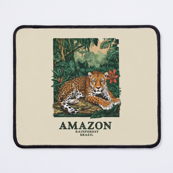 Item preview, A Vintage Travel Illustration of Amazon Rainforest - Brazil  designed and sold by GoodOldVintage.